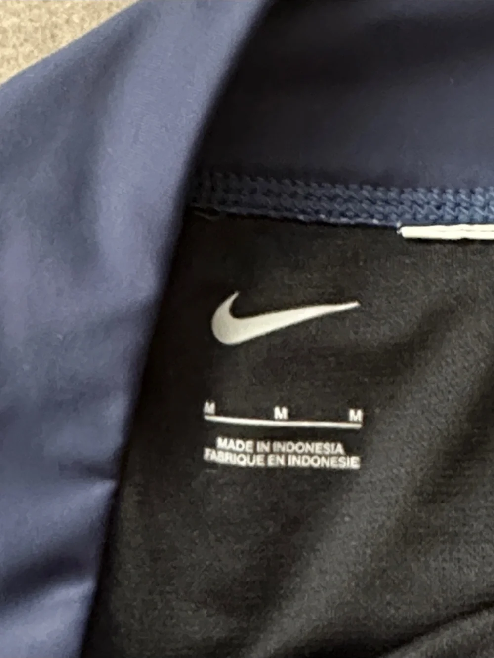 Nike Dark Blue Women's Running Shorts with White Swoosh